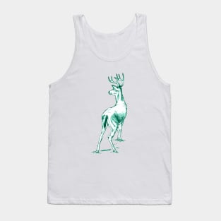 Curious Deer (emerald) Tank Top